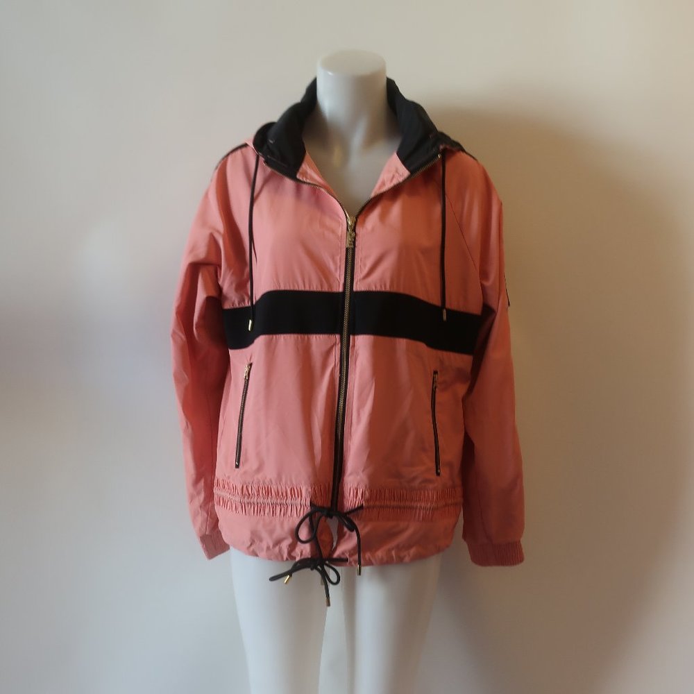 Womens Rei Nation Pink Black Hooded Full Zip Jacket XS * - Picture 2 of 9